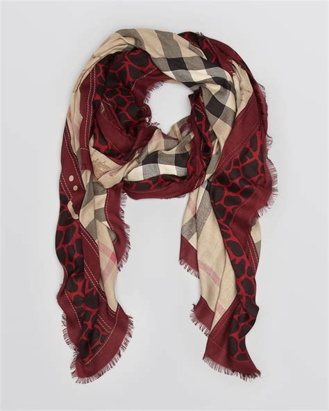 burberry animal print skinny scarf|authentic Burberry scarves.